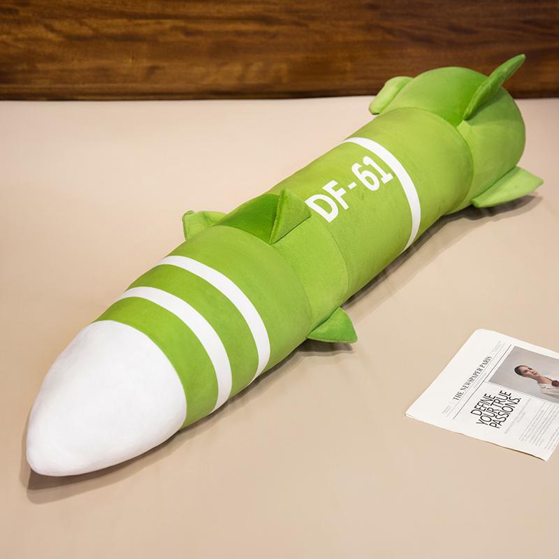 70~140 см Зеленая Длинная Межконтинентальная Баллистическая Ракета Плюшевая Подушка Набитая DF-5C DF-61 Ядерная Подушка для Сна Друг Мужской Подарок