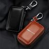 Leather Emblem Car Key Case Keychain Zipper Key Case Bag Car Accessories For Mercedes-Benz AMG C500 C200 C300 A B C E GLA CLA GLK GL ML GLE W204 W205