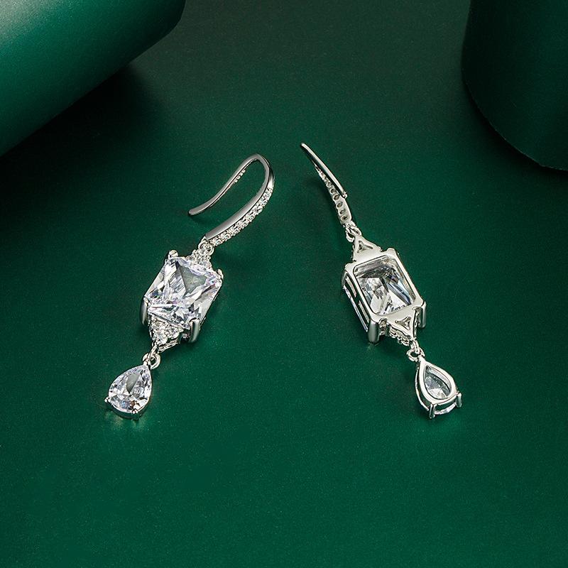 Sace Gems Classic Copper Alloy Zircon Earrings Ladies Jewelry Wedding Promise Party Gift