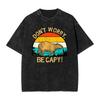 Vintage Capybara T-Shirt Summer Don't Worry Be Capy Y2K Fun T-Shirts Loose Novelty Tee Shirt For Short Sleeves Top Tees