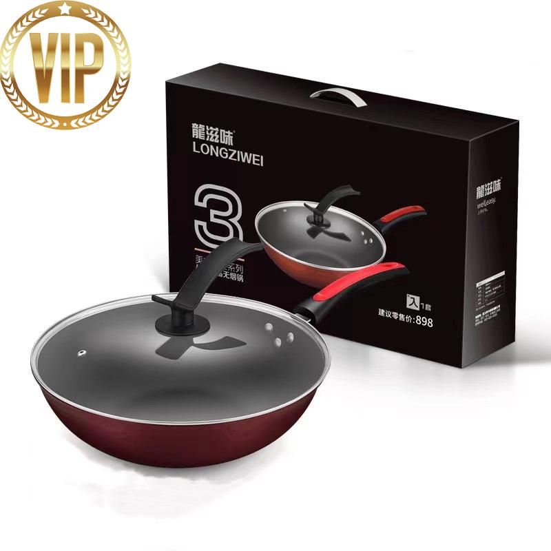 30 см Сковорода Вок с антипригарным покрытием Сковорода из нержавеющей стали с антипригарным покрытием Сковорода с сотовым антипригарным дном и стеклянной крышкой