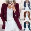 Ladies' Autumn New Corduroy Cardigan Temperament Slim Fit Solid Color Casual Professional Small Suit Jacket
