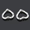 100Pcs 14mm Heart Bead Silver Bead Frame Decoration Charms  Christmas