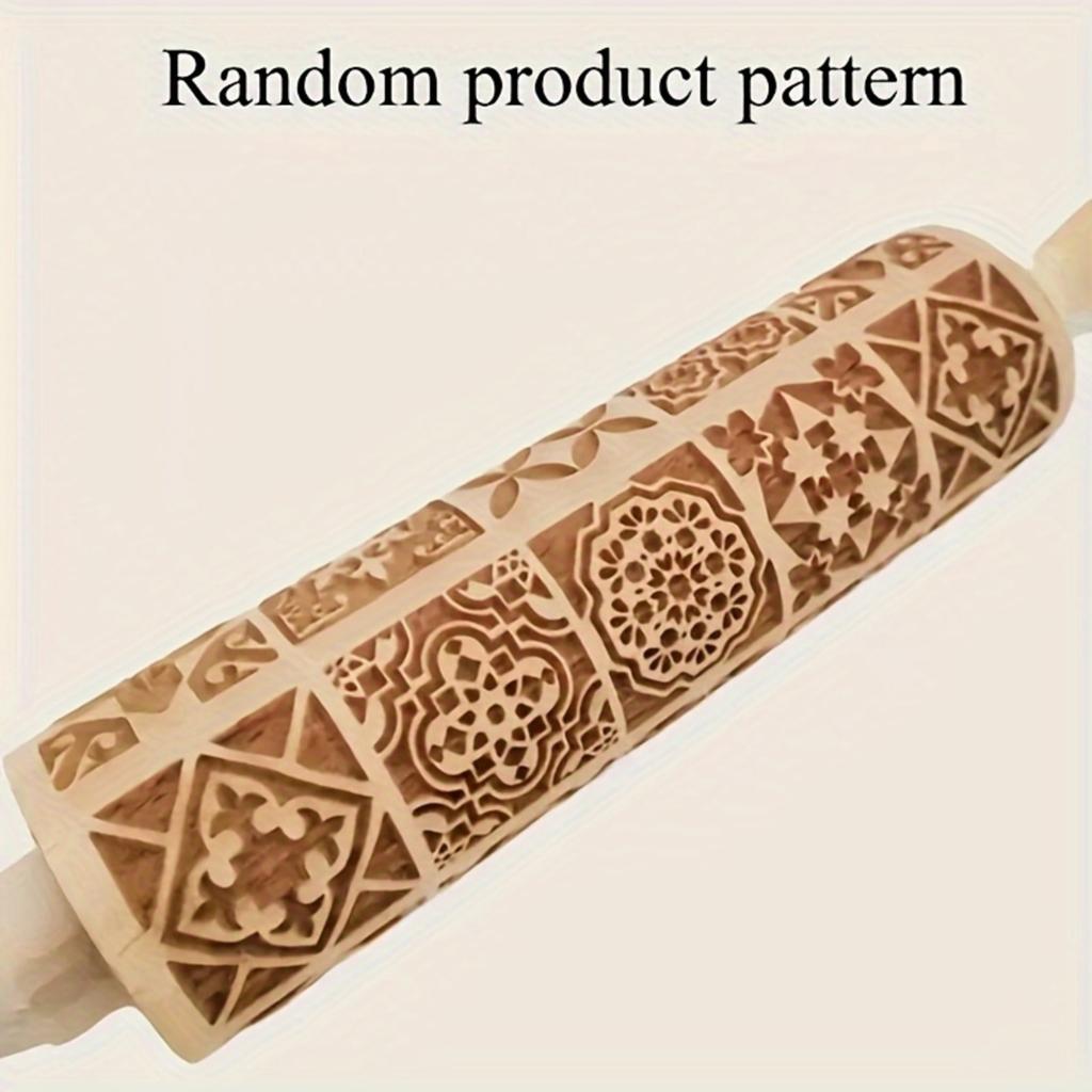 Embossed Rolling Pin – Window Pattern Textured Rolling Pin For Dough, And Fondant