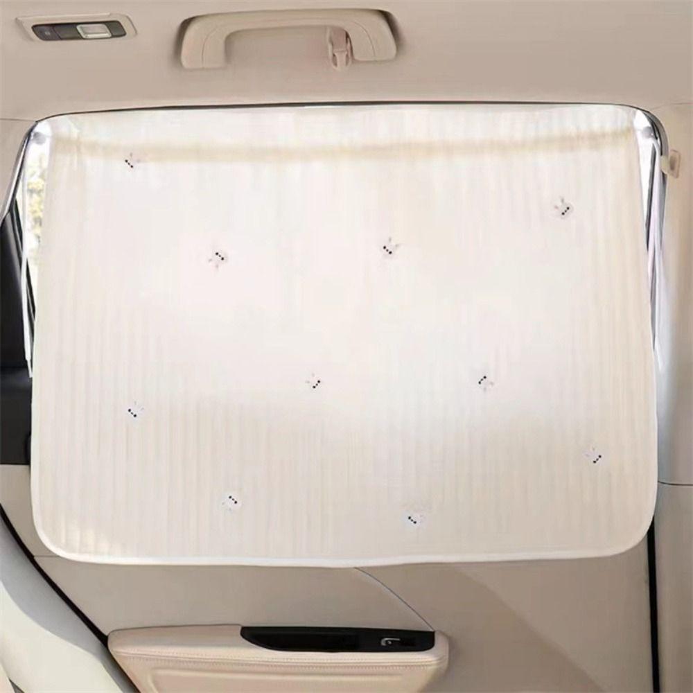 Хлопковая ткань вышитая автомобильная шторка солнцезащитный козырек теплоизоляция автомобильные шторки для защиты от посторонних глаз заднее сиденье