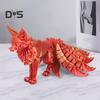 3D-печатная фигурка лисы с девятью хвостами и конечностями, фигурка животного, гибкая игрушка-фиджет для стола для снятия стресса