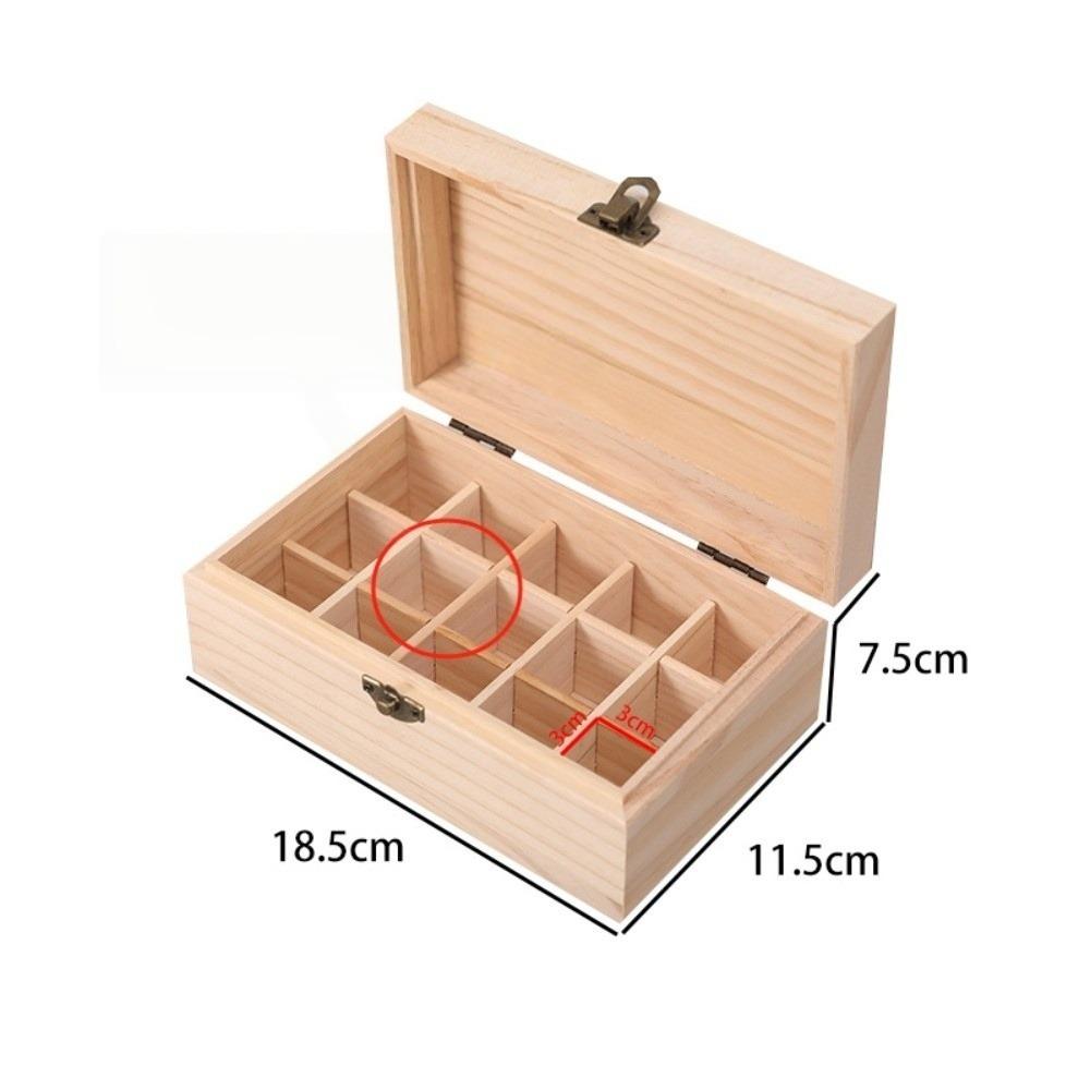 Durable Essential Oil Storage Box Wooden Essential Oil Organizer Aromatherapy Container Travel Use