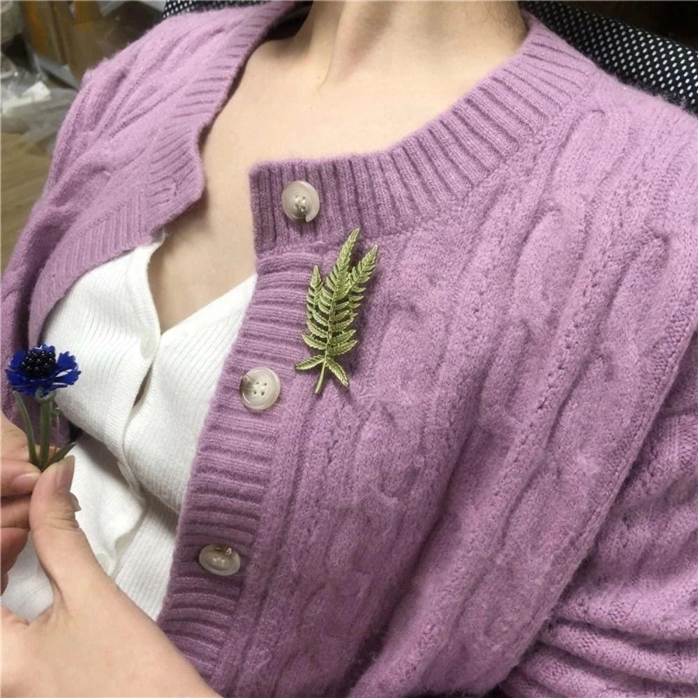 Цинковый сплав цинка аксессуары для одежды брошь в виде листа растения корейский стиль значок масляная живопись брошь женская брошь