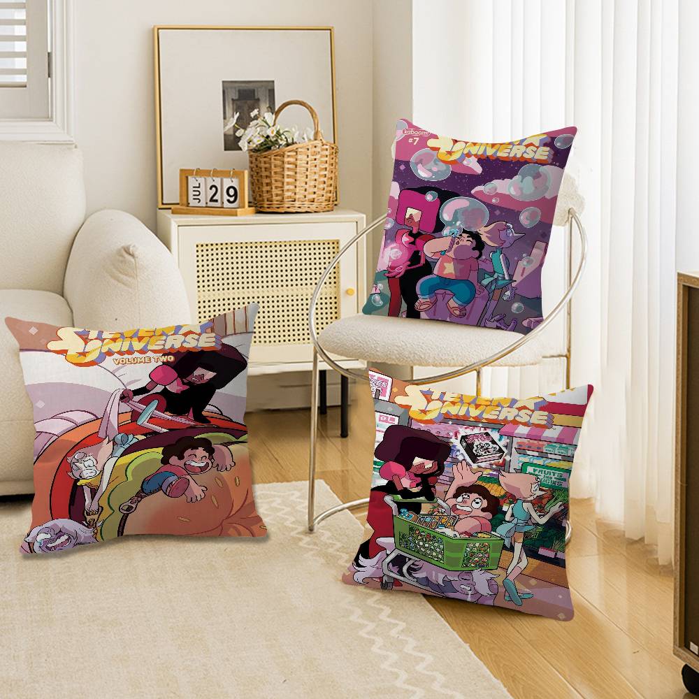Cartoon Steven Cute Universe Cushion Cover Car Throw Pillow Case For Sofa Car Christmas Gift 40X40Cm 45X45Cm