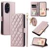 For Honor 200 5G Wallet Case Rhombus Grid PU Leather Phone Cover