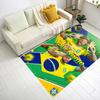 Abstract Neymar Portrait Art Customize Text Area Rug Design for Dormitory Playrooms Dining Room Study room Antislip Carpet Office home decor