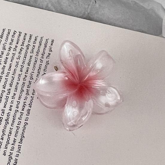 Форма цветка, пляжный отдых, зажим в виде акулы, градиент цвета, противоскользящие зубы, задняя часть головы, сильная ручка, коготь для волос, аксессуары для волос