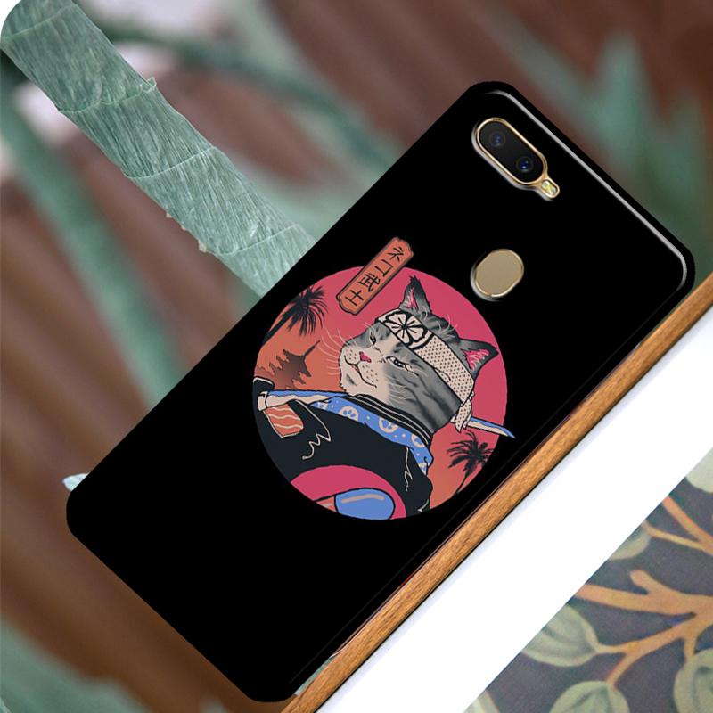 Neko Ramen Япония Кот Аниме Для OPPO A5 A9 A31 A53 2020 Чехол-накладка Для OPPO A52 A72 A15 A1K A3S A5S A53S A54 A94 A74