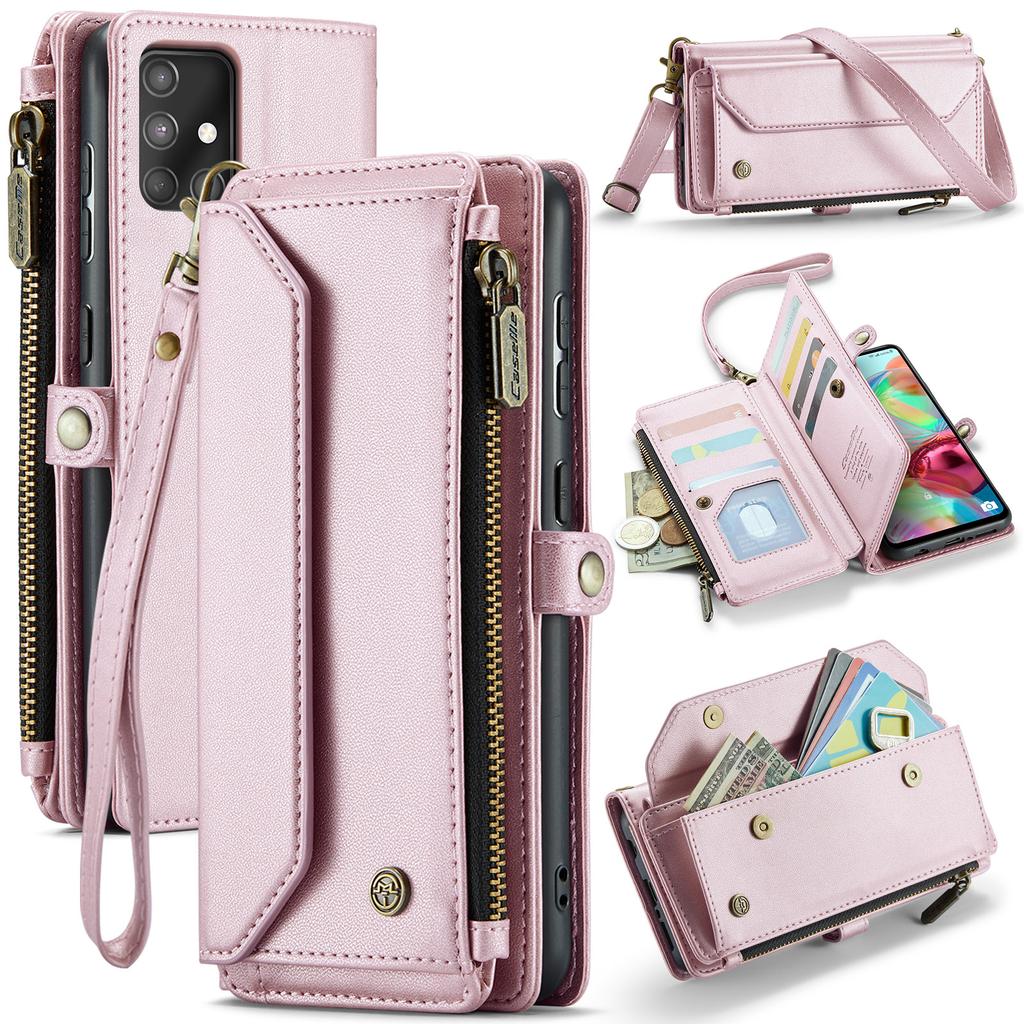 Для Samsung Galaxy Series A12 A13 A71 S20 S21 S22 S23 S24 S25 Z Fold3 Z Fold4 Z Fold5 Z Fold6 Многофункциональная сумка для хранения из искусственной кожи через плечо для телефона