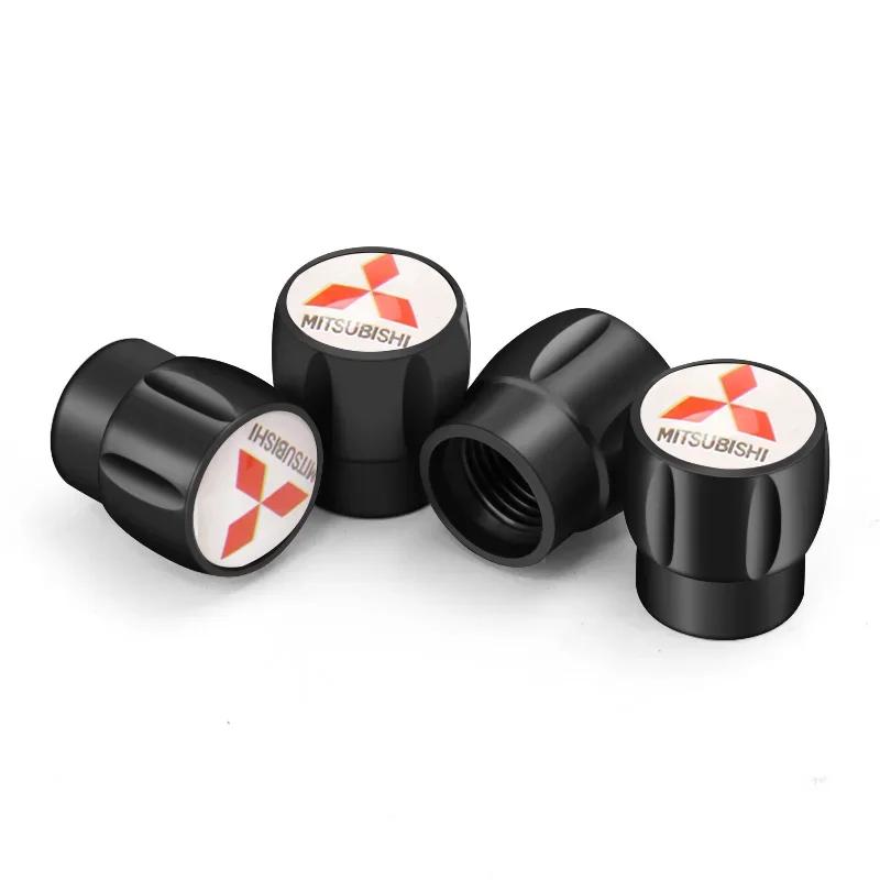 lcbk8 4PCS Car Wheel Tire Valve Stem Caps For Mitsubishi Ralliart ASX Eclipse Galant Mirage Montero EVO Xpander Auto Accessories