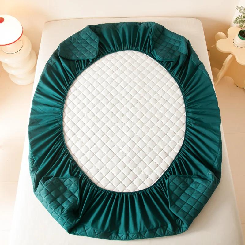 Водонепроницаемый стеганый чехол для матраса, утолщенный дышащий чехол для матраса для односпальной кровати размера «queen-size» и двуспальной кровати размера «king-size»