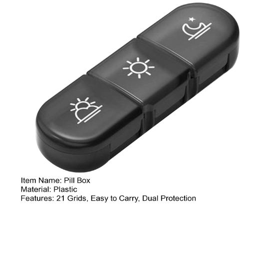 7-дневный органайзер для таблеток, большая емкость, легкий доступ, двойная защита, еженедельная коробка для таблеток, 21 сетка, рыбий жир, добавки, дорожный футляр для таблеток