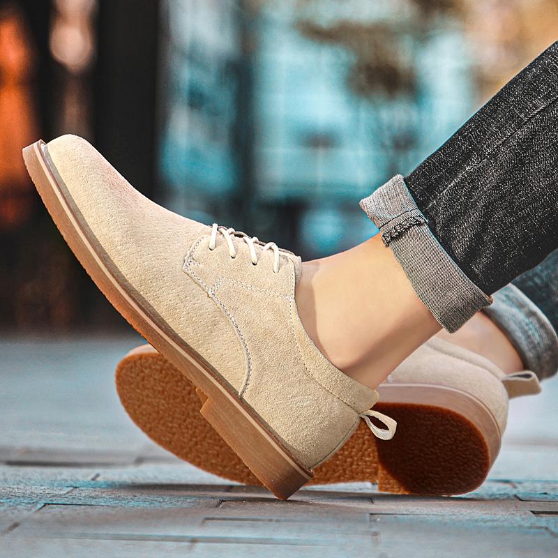 Классические замшевые оксфорды больших размеров для мужчин, удобная повседневная обувь на плоской подошве, мокасины, мужская обувь