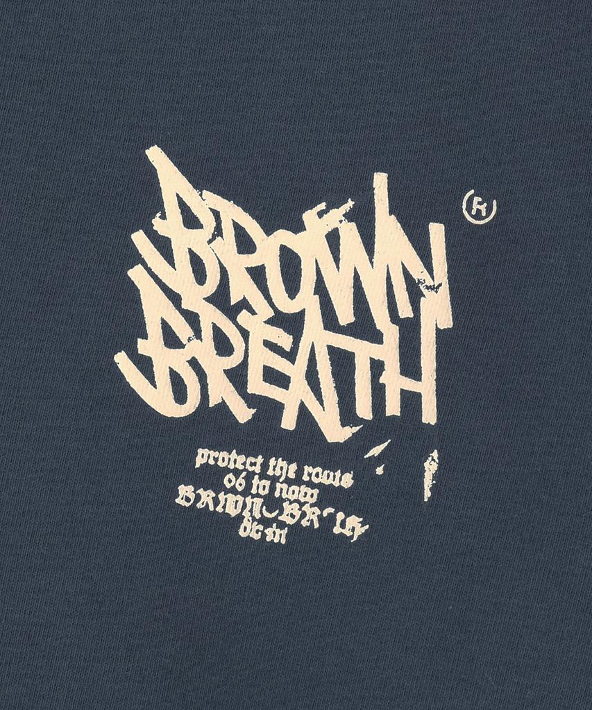 BROWNBREATH Cracked Tag Crewneck - Blue
