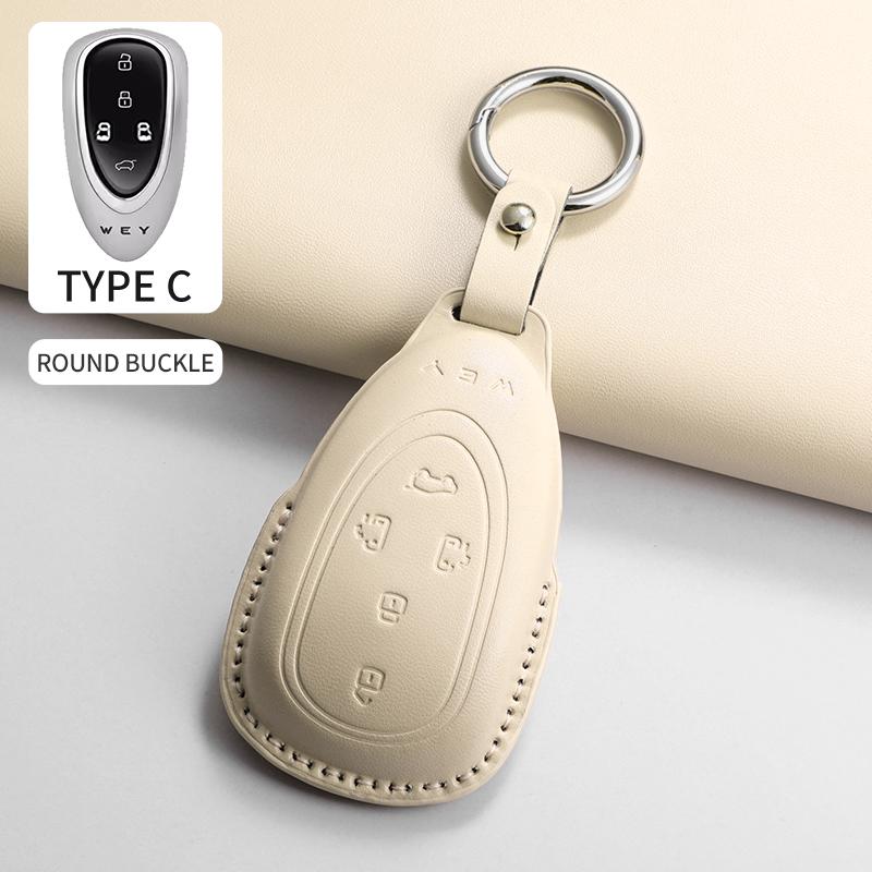 Чехол-футляр из ПУ-кожи для умного ключа автомобиля WEY Blue Mountain Highland Mocha Latte DHT-PHEV, Защитный корпус, Аксессуары