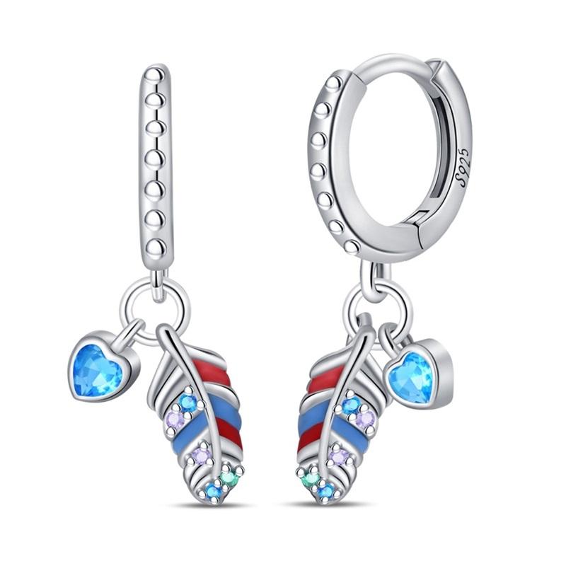 Новые серьги из серебра 925 пробы, серьги-кольца с бабочкой, светлячком, божьей коровкой, кактусом, звездой-хамелеоном, двойные серьги-кольца, модные вечерние уникальные ювелирные изделия