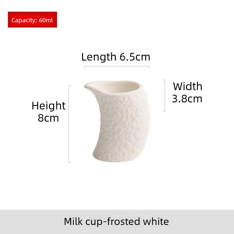 Irregular Ceramic Boats Curved Steak Sauce Pot Seasoning Pot Small Milk Can Milk Cup Solid Color Creative Kitchen Tool
