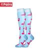 1 Pair Cute Cat Compression Socks Knee High 20-30 Mmhg Fit Medical Edema Diabetes Varicose Veins Running Sports Socks
