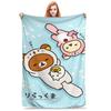 Супертеплые одеяла Студенческие для кемпинга Постельное белье Rilakkuma Пледы Фланелевое покрывало Для спальни С принтом Чехол на диван-кровать
