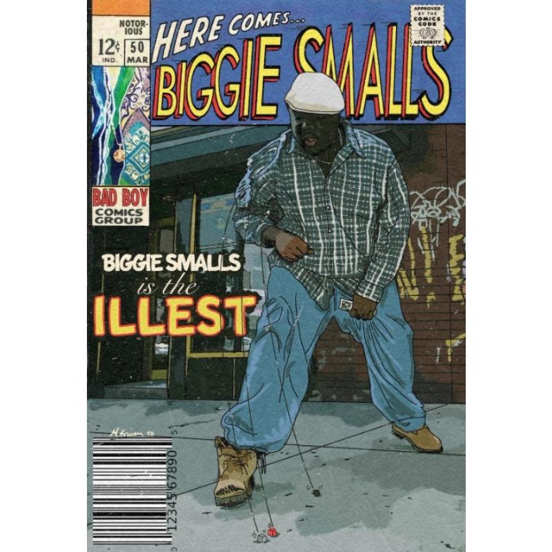 Рэп-певец Винтажный комикс-постер Канье Мак Миллер Weeknd Комикс-принты на холсте Декор для стен Поклонники рэп-поп-музыки Художественный декор для дома