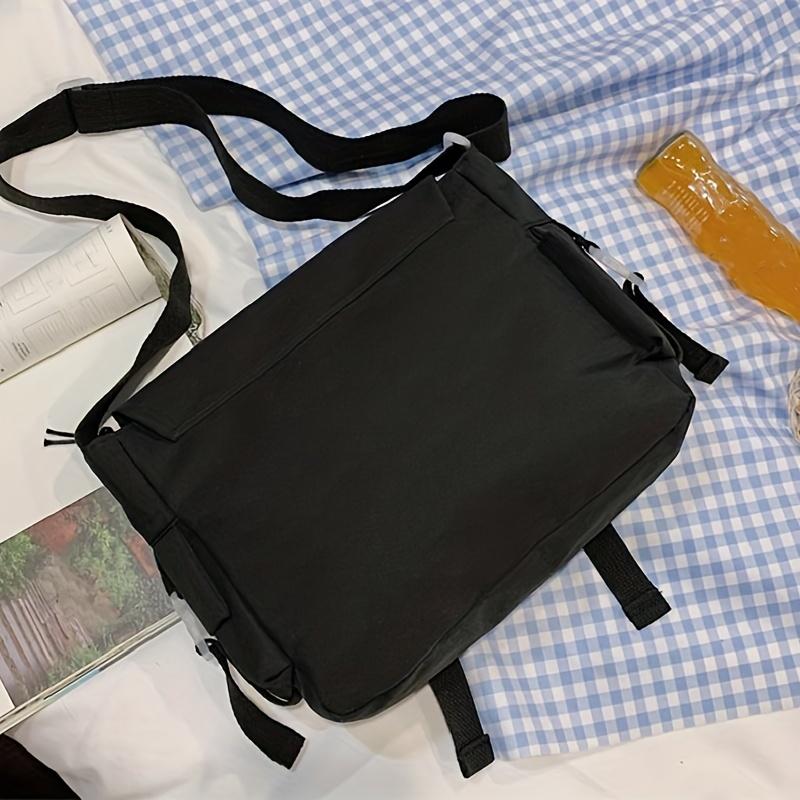 Милая сумка через плечо Nyl, Сумка на плечо с прозрачным карманом спереди, Студенческая сумка-мессенджер с клапаном