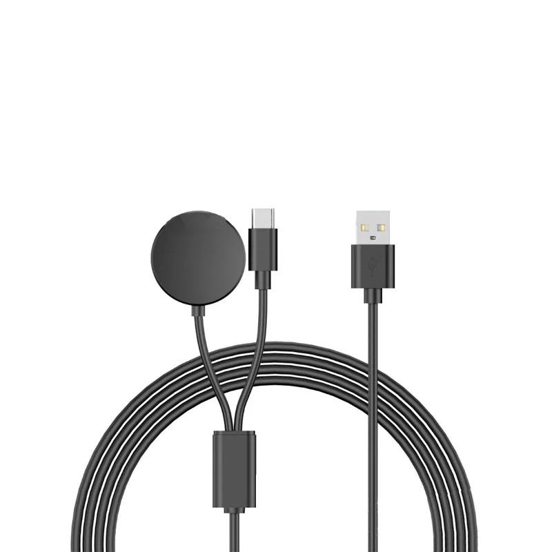 USB C Зарядное устройство для Samsung Galaxy Watch 2 в 1 Type C USB A Кабель 3,94 подходит для Galaxy Watch6/5/4 Watch 5 Pro Galaxy S23 Ultra