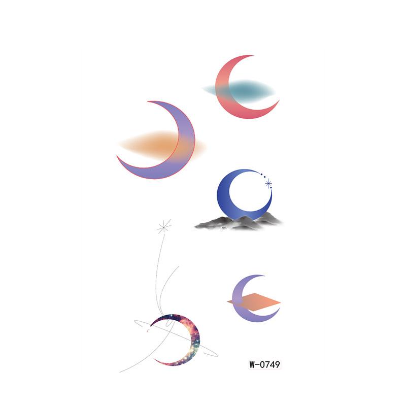 Красочный стикер Мультяшная татуировка Временная водостойкая Анимация Цветок Персонализированный цветок Тату-наклейка на руку