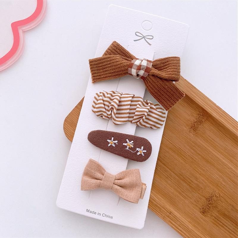 Coffee Warm Color Cute Cartoon Princess Hairpins Children Girls Kid Hair Clips Barrettes Accessories Hairclip Headwear Headdress