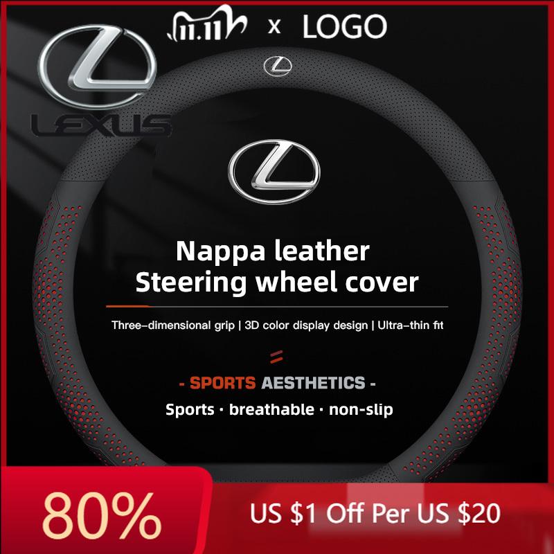 2026 Hot Interior Stickers 38cm Diameter Leather Car Steering Wheel Cover For Lexus RX330 IS250 Ct200h ES300h LS Non-slip Steeri