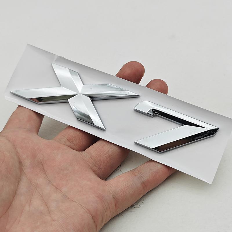 New 3D ABS Car Rear Trunk Logo X1 X3 X5 X6 X7 GT Z4 Emblem Badge Sticker For BMW U11 F39 G01 G45 F26 G02 G05 G06 G07 Accessories