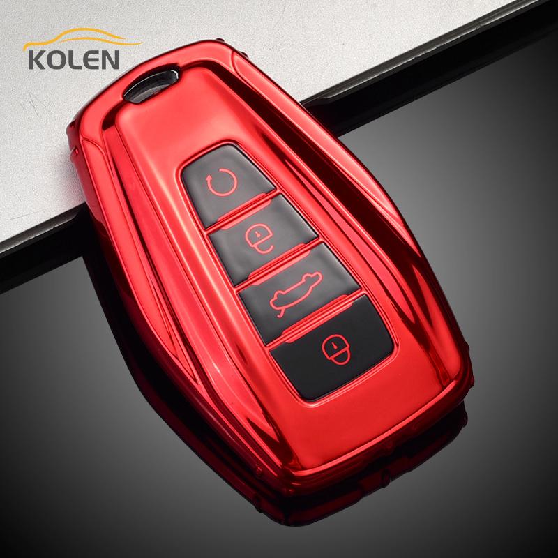 TPU Car Remote Key Case Cover For Geely Coolray Atlas Boyue NL3 Emgrand X7 EX7 GT GC9 Borui SUV Protected Shell Fob Accessories