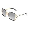 Vintage Fashion Butterfly Square Frame Sunglasses Grey Gold Plate Frame Square Sunglasses Women's