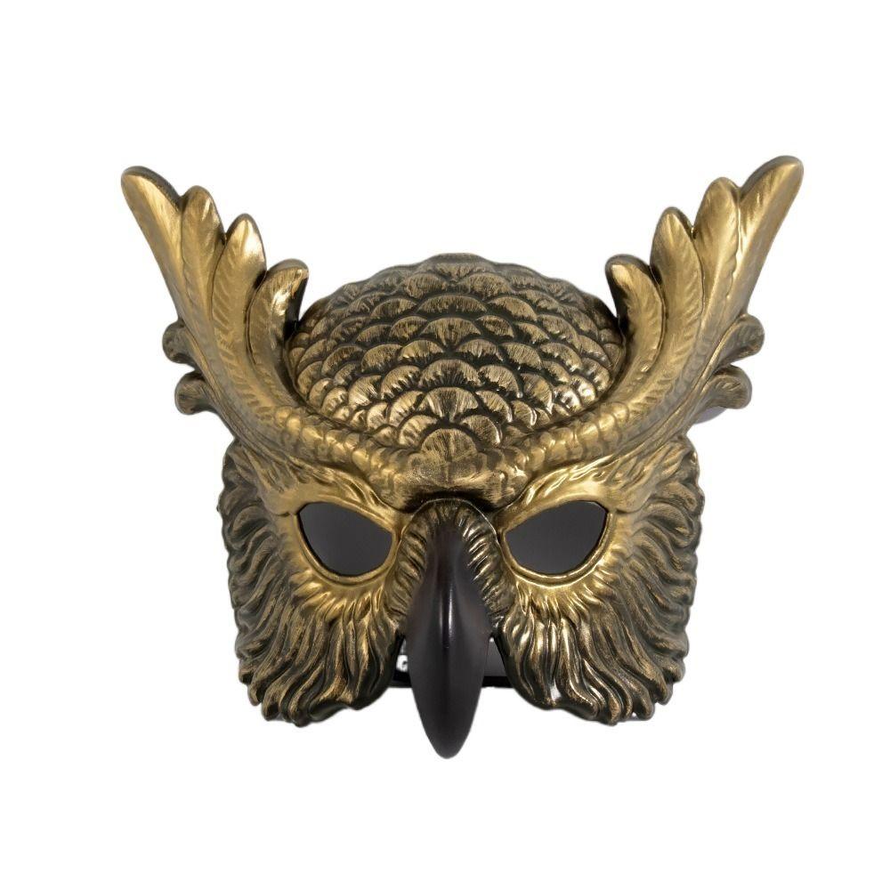 Scary Style Full Face Mask PP Material Animal Head Mask Full Face Cover Owl Mask Mardi Gras