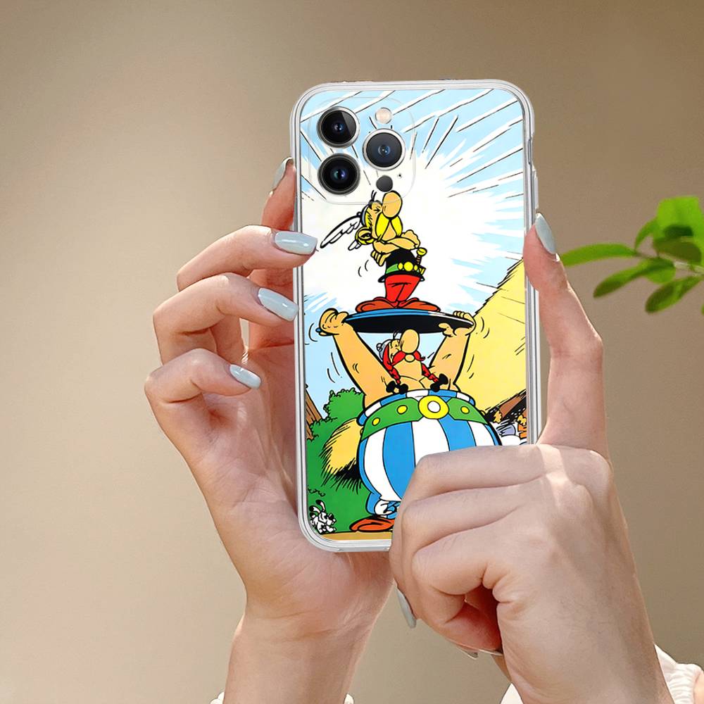 A-Asterix Et O-Obelix M-Manga Transparent TPU Phone Case For IPhone 17 11 12 13 14 15 16 Pro Max 16 Plus Cover