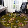 1pc Floral Pattern Chair Carpet for Office, Perfect for Office, Holiday Party Decoration Choice yy260314086
