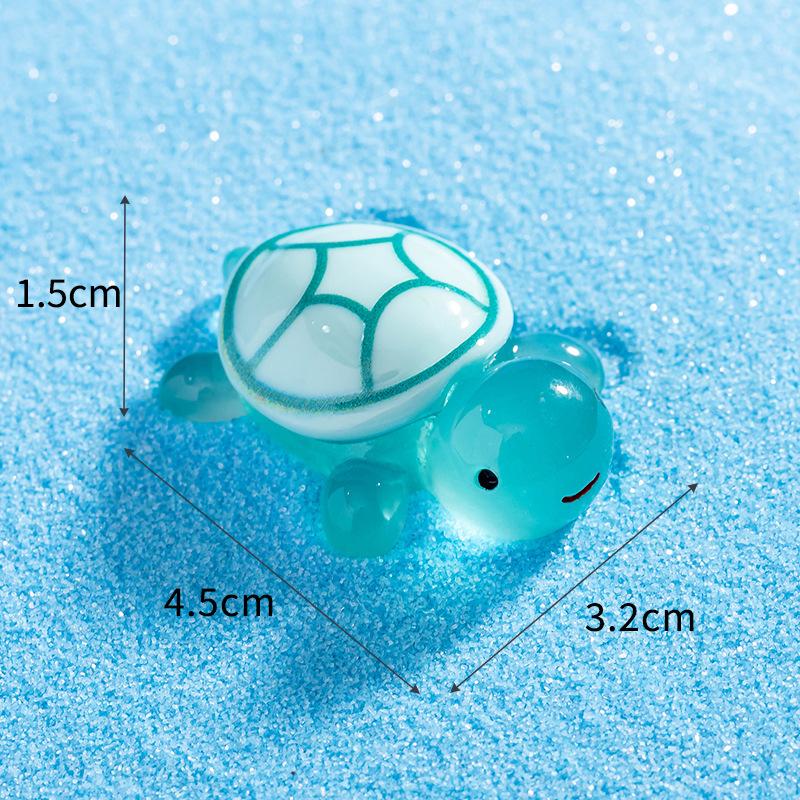 Микропейзаж мультяшный милый светящийся в темноте большой черепаха украшение своими руками слепой мешок черепаха аксессуары стол смоляная безделушка