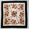 Б/у Шарф GUCCI Gucci Flora Шелковый Черно-белый Красный Ботанический Цветочный Большой Старый Gucci Винтажный