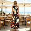 Women's Summer Casual Sleeveless Maxi Dress Soft Fabric,Flowy Hem,Everyday Wear,Elegant Vibe