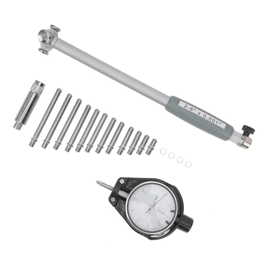 Индикатор циферблатного отверстия, набор инструментов для измерения цилиндра двигателя 2?6 дюймов x 0,001 дюйма
