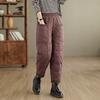 Легкие женские хлопковые брюки-пуховики, новая зимняя верхняя одежда, женские повседневные свободные шаровары, ветрозащитные толстые теплые брюки