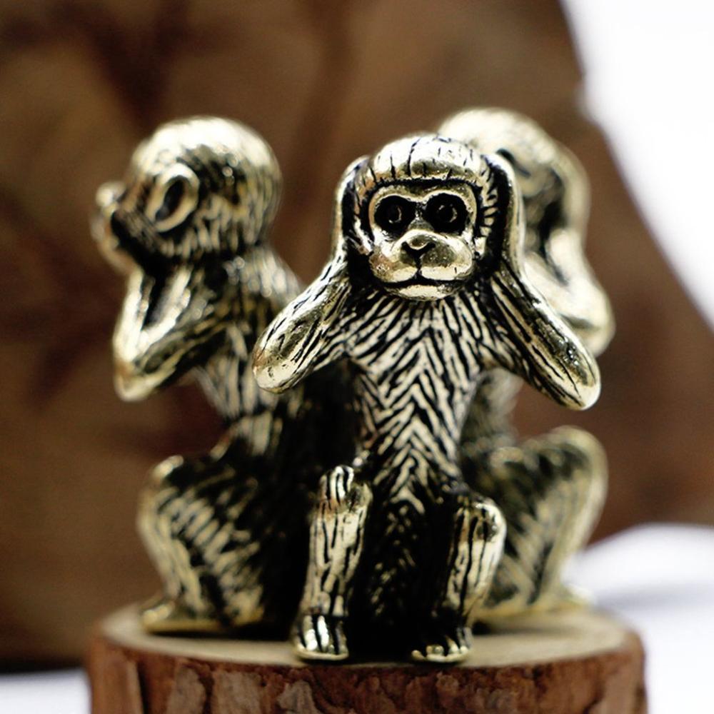 Feng Shui Warmhouse Gift Antique Wise Monkey Statue Monkey Figurines Car Ornaments Home Decor