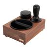 Watchget Knock Box, Espresso Knock Box, Knock Box Tamper and Distributor Stand, 3-in-1 Storage, Fits 51535458mm, Walnut Coffee Knock Box, Coffee