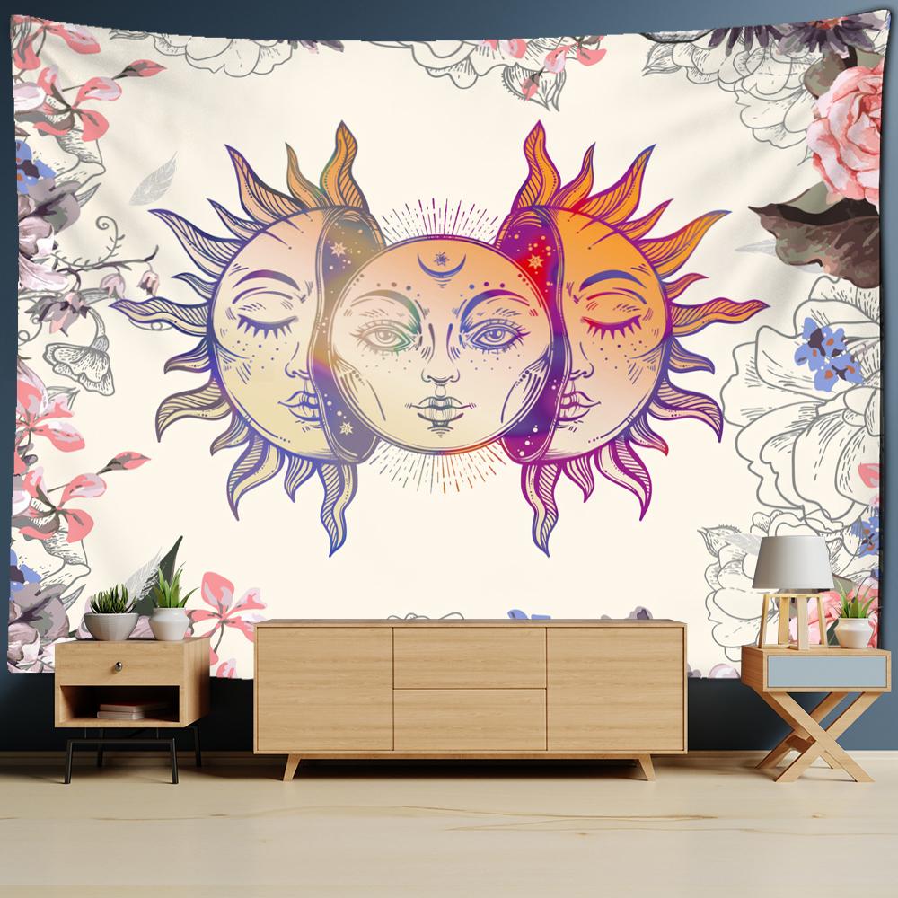 Психоделический гобелен с черепом Grim Reaper, хиппи, колдовство, настенный абстрактный настенный фон, декор для общежития