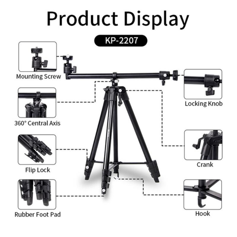 Штатив для телефона 133 см Профессиональный штатив Складная конструкция для видеозаписи Зеркальная камера Регулируемая стойка для фотографии