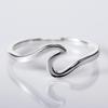 Silver Plated Simple Wave Ring - Fashion Alloy Jewelry